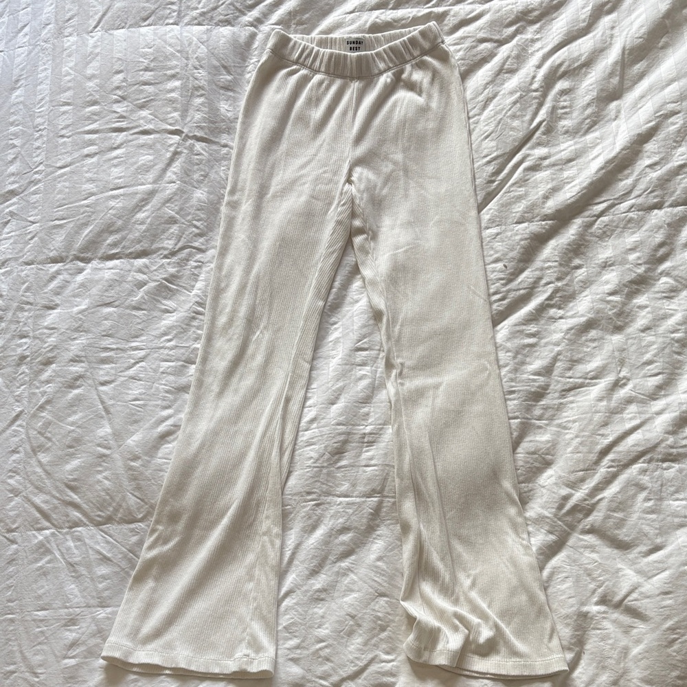 Sunday Best Cream Textured Pants
